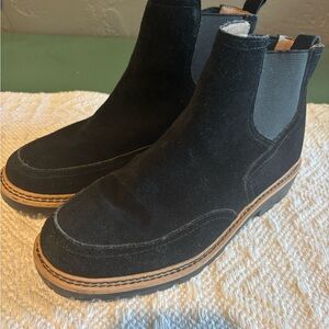 Me Too Black Suede Chelsea Ankle Boots